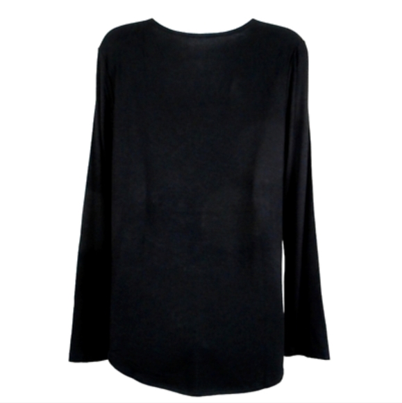 Croft Barrow Lady's Top/tunic  Black Gray Long SLV Mixed Media 💥💥💥💥💥 - Picture 3 of 9